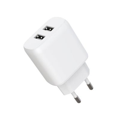 China Cell Phone Accessories 12W 2 USB Mobile Wall Cell Phone Charger 2.4A Travel Port Adapter for sale