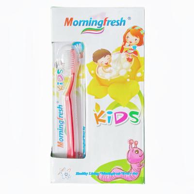 China For morningfresh home children's factory direct sales children's toothbrush baby solid color bristle cleaning soft toothbrush long for sale