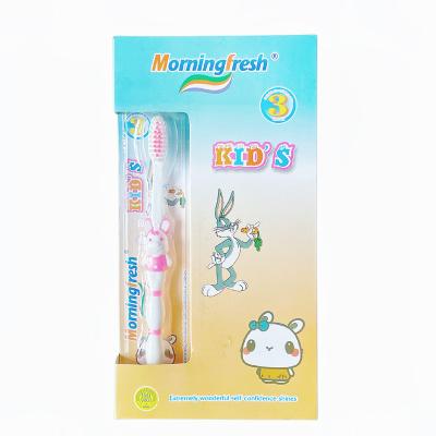 China For cute rabbit children's morningfresh children's home use factory direct sales toothbrush soft millet bristle cleaning toothbrush for sale