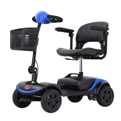 China Unisex Easy Go 4 Wheel Aluminum Foldable Anti-rollback Scooter Mobility for Old People for sale