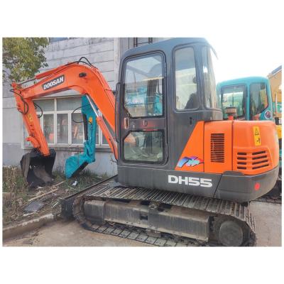 China Hot Sale Machinery Used Efficient Used Machinery Excavator DH55 Excavator and Used Mini Excavator 0.175m′ ³ for sale