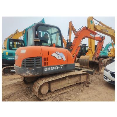 China Hot Sale Machinery Used Machinery Efficient Used Excavator DH80 Excavator and Used Mini Excavator 0.32m″ ³ for sale