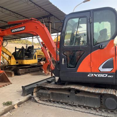 China Hot Sale Machinery Used Machinery Efficient Used Excavator DX60 Excavator and Used Mini Excavator 0.21m″ ³ for sale