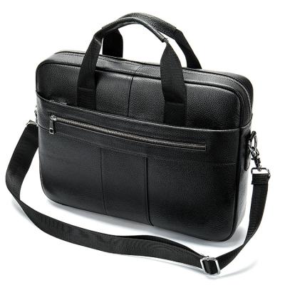 China FUNNY factory direct sales high quality OEM 8523 ODM laptop business genuine leather briefcase for men for sale