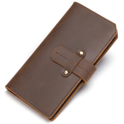 China Funny 7506 Horse Crazy Real Leather Waterproof Credit Card Holder Smart Wallet For Men for sale