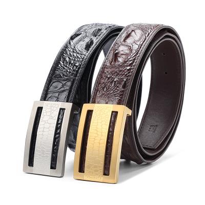 China High Quality Brand Luxury Men Belts Business Fashion Strap Crocodile Pattern Buckle Genuine Leather Belts For Men for sale