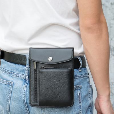 China 7455 Genuine Leather Casual Outdoor Mini Belt Waist Bag Single Shoulder Bag For Men for sale