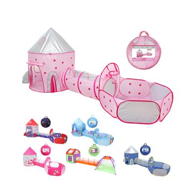 China Soft Indoor Room 3Piece/Set Outdoor Portable Pop Up Toy Play Tunnel Tent Kit for sale