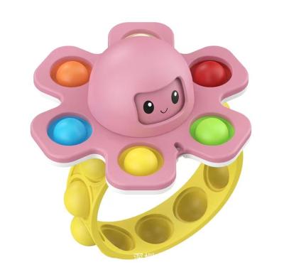 China Finger Squeeze Octopus Face Switch Squeeze Ring Pubble Sensory Fidget Toy for sale