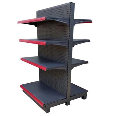 China Single and Double Have Equipment Shelf Supermarket Gondola System Shelves Supermarket Grocery Rack 4 Layers for sale