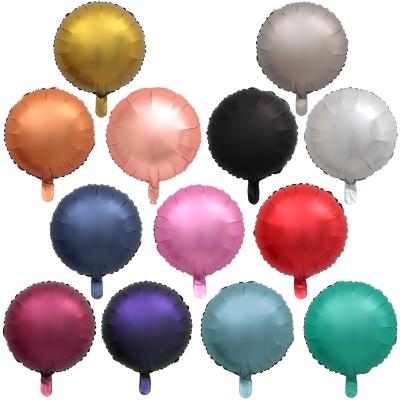 China Durable 18 Inch Round Foil Metallic Balloons Shaped Foil Balloon Globos For Birthday Party Decoration for sale