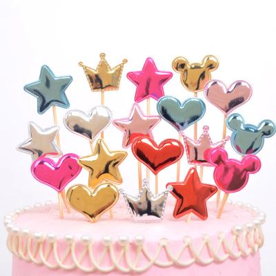 China Decorate A Cake Hot Sale Bake Cake Insert Decorating Party Supplies Bow Star Happy Birthday Cake Topper for sale