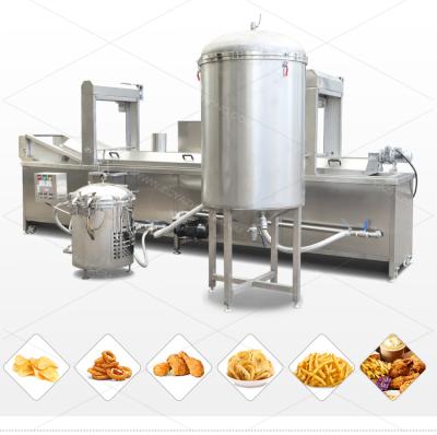 China Fast Temperature Rising Other Snack Machines Gas Continuous Fryer Industrial Chip Fryer for sale