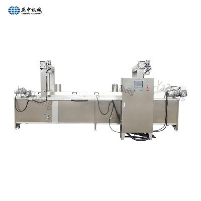 China Prevent Material From Floating Cassava Chips Frying Machine Deep Fryer Gas Continuous Fryer With Temperature Control for sale