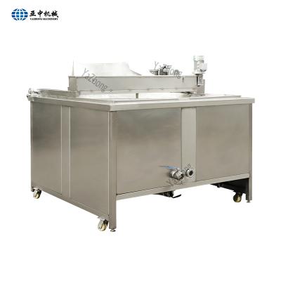 China Vegetable Processing Plant With Stirring Device Deep Fryer Basket Elevator Automatic Potato Chips Batch Fryer for sale