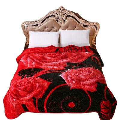 China PORTABLE Turkish Korean Arabic Style Knitted Raschel Bedding Hotel Supermarket Supplier Embossed Home Blanket Raschel Blanket OEM&ODM for sale