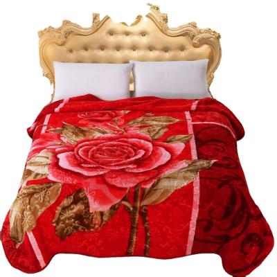 China 2021 New PORTABLE Luxury Turkish Style Knitted Bedding Hotel Supermarket Supplier Embossed Embossed Raschel Blanket Home Blanket for sale