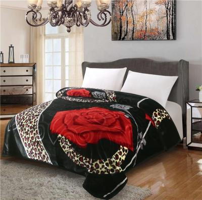 China China Factory Flower Blanket Spain WARM Super Soft Romantic Style Heavy Embossed Mink Blanket For Dubai for sale