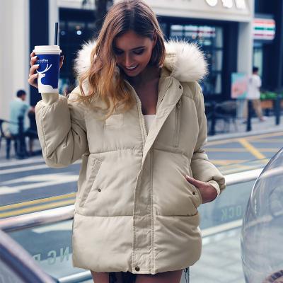 China Viable Apparel Women's Wholesale Long Hood Jacket White Faux Fur Coat for sale