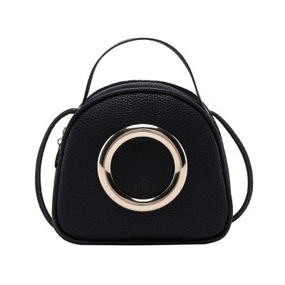 China New PU Body Bags CSI Launch Bag Small Cute Black Lightweight Cross Women Party Pure Color Handbags for sale