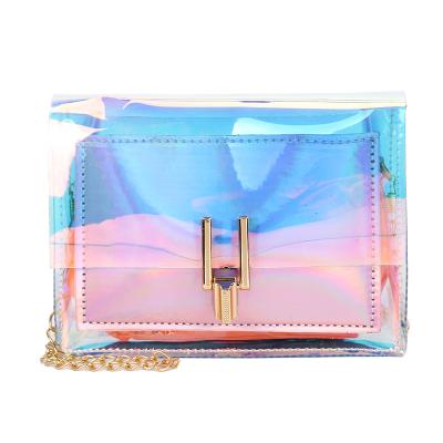 China Fashion Ladies Jelly Purse PVC Women Mini Chain Crossbody Jelly Bags - cross body bags - cross transparent handbags and body bags purses for sale