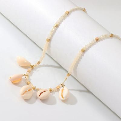 China New Fashion Pearl Chain Nickel Free Necklace Designs Natural Shell Choker Bohemian Necklace for sale