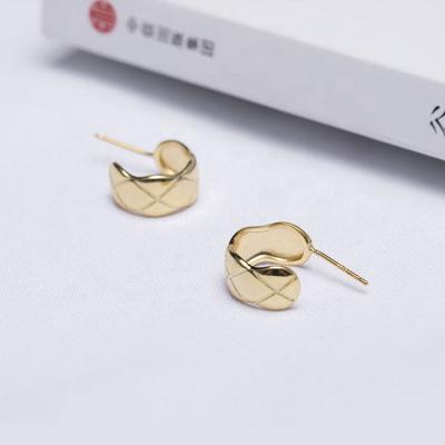 China High Quality Semicircle Nickel Free Earrings Silver 925 Jewelry Silver Gold Hoop Hoop Earrings for sale