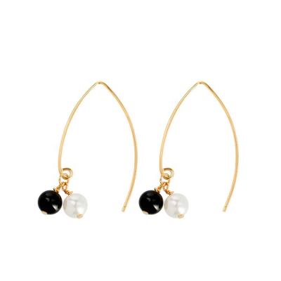 China 925 Sterling Silver Earrings Korean Jewelry Nickel Free Beaded Gold Hook Metal Ring Earrings for sale