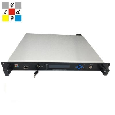 China FTTH 1550nm catv optical transmitter 10 mw 10 dbm with AGC function dual power supply for sale