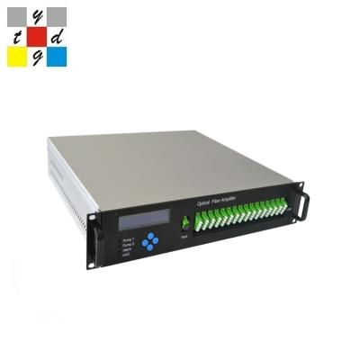 China High Quality Indoor WDM Fiber Optic 1310nm EDFA 4 Port Optical Amplifier 16dbm Distribution for sale