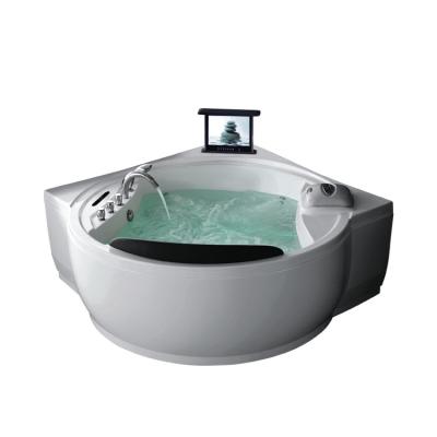 China Van de de Badkuipen Tweepersoonshoek van de Luchtbelmassage de Jacuzziton met TV 1810x890 Te koop