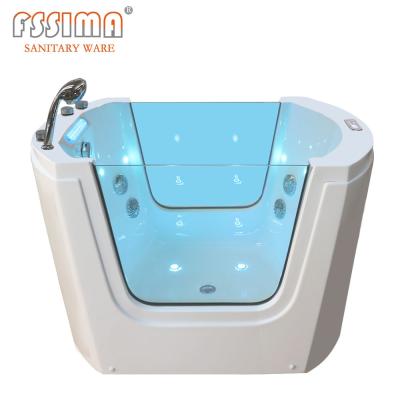 China De pasgeboren Kleine Badkuip van de Babymassage Freestanding met Geleide Lichten FSSIMA Te koop