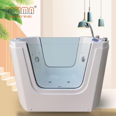 China Transparent Acrylic Baby Spa Badkuip Openlucht Hydromassage 1220x850mm Te koop