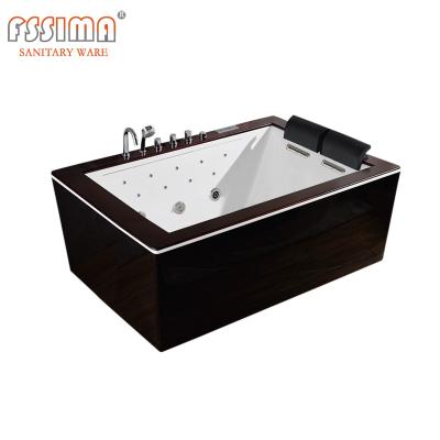 China 2 Freestanding Water Jet Whirlpool Bathtub Bathroom Wooden van de persoons het Doorwekende Ton Te koop