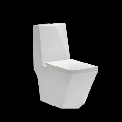 China Diamond Shape Conjoined Toilet-WC Witte Ceramische 680x375x830mm Te koop