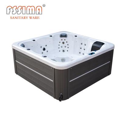 China Acrylmassage Outdoor Bathtubs Fiberglass Spa 6 de Hete Tonnen van de Mensenfamilie Te koop