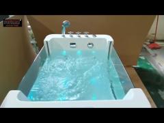 Luxury Blue Baby Jacuzzi Bath Tub 43“X35“ Air Bubble For Baby Spa Shop