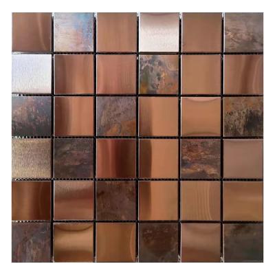 China Chinese style China production square bronze metal ceramic mosaic, light luxury retro, can be customized. for sale