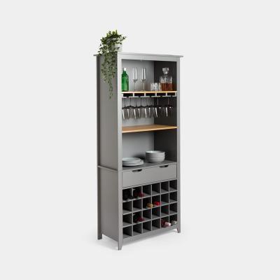 China Other Gray Wine Cabinets Luxury Corner Wine Cabinet Bar Living Room Furniture Home Bar Cabinet for sale