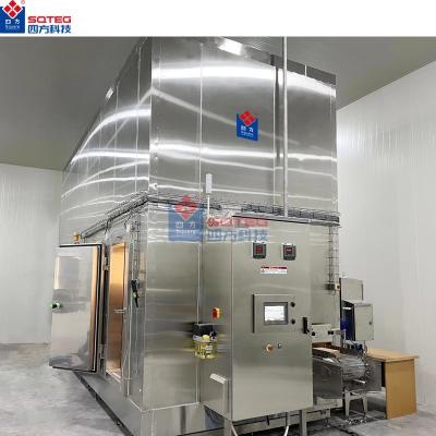 China High Freezing Effiency High capacity cryogenic freezing frozen bakery stainless steel self-stacking spiral freezer for sale