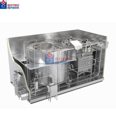 China High Freezing Effiency Automated high-speed freezing compact footprint double self-stacking spiral freezer for sale