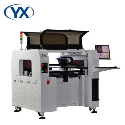 China 0402 6 Head LED SMT Tools PCB Assembly Machine SMT660 With 64 Feeders+Grinding Miller Solar Mounting System for sale