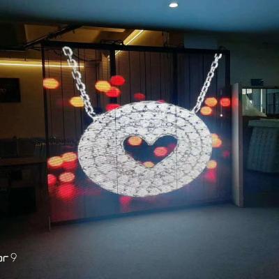 China INDOOR Indoor P3.91 Led Transparent Glass Led Display for sale