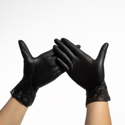 China Food Service Wholesale Clear 9 Inch Black Powder Blue PVC Vinyl Free Gloves for sale