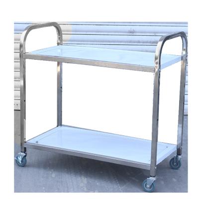 China Desgin Good Quality 2 Tier Stainless Steel Instrument Trolley Modern Clinic Surgical Trolley For Hospital Use for sale