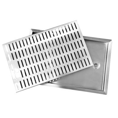 China Amazon Sustainable Hot Sale Bar Drip Tray 304 Stainless Steel Detachable Embedded Drip Tray for sale