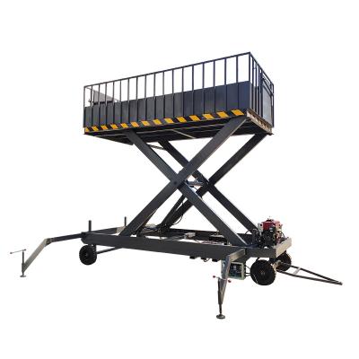 China Widely Electric Hydraulic Fixed Scissor Lift Table Scissor Lift Work Platform With Wheel for sale