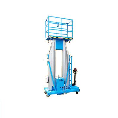 China Aluminum Alloy Hydraulic Mobile Hydraulic Vertical Lift Compact Mast Aerial Work Platform Single Man Lift for sale