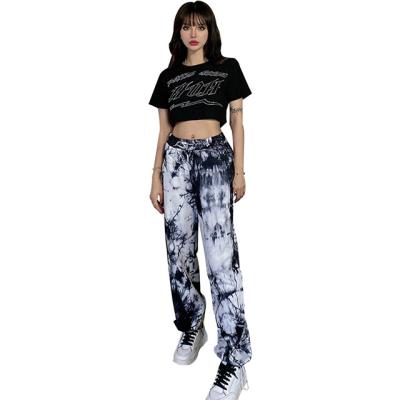 China Breathable Top Quality Ladies Direct Tie-Dye Splatter-ink Casual Women's Pants And Trousers for sale