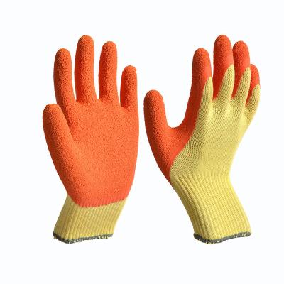 China New Type Flexible And Comfortable Latex Palm Gloves Bargain Price Orange Coating for sale